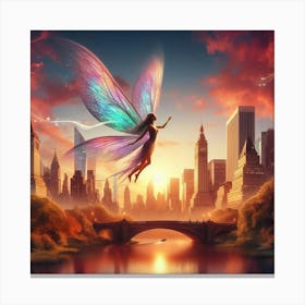 Fairy In The City Canvas Print