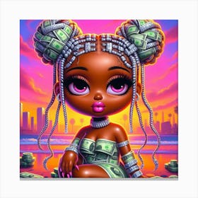 Money Girl 20 Canvas Print