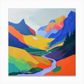 Colourful Abstract Vanoise National Park France 1 Canvas Print