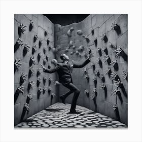 'The Man In The Wall' Canvas Print