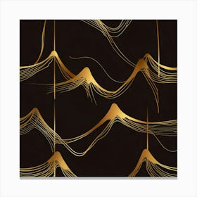 Leonardo Anime Xl An Abstract Design In Golden Tones Featuring 3 (2) Canvas Print