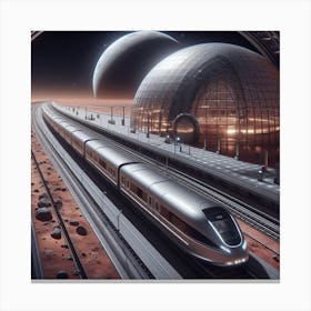 Futuristic Train Station 2 Canvas Print