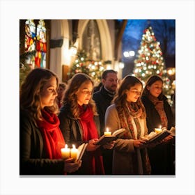 Christmas Candlelight Vigil Canvas Print