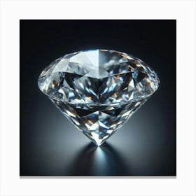 Diamond On A Black Background Canvas Print