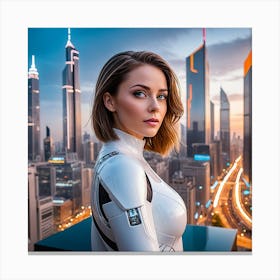 Futuristic Woman 21 Canvas Print