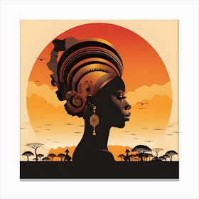 BB Borsa Africa Sunset Paint Art Canvas Print