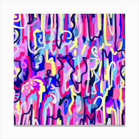 Abstract Painting of Shapes and Colors Canvas Print