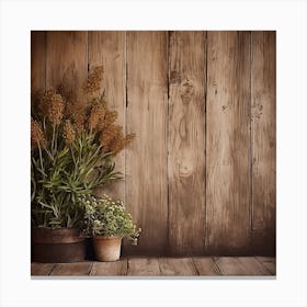 Rustic Wooden Wall Canvas Print