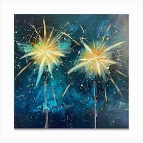 Fireworks In The Sky 2 Canvas Print