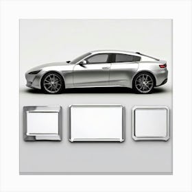 Mock Up Blank Plates Vehicle Customizable Registration Auto Metal Template Unprinted Clea (26) Canvas Print