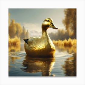 Golden Duck Canvas Print