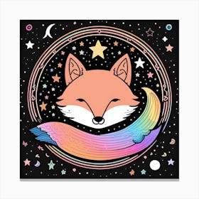 Fox In Space Canvas Print