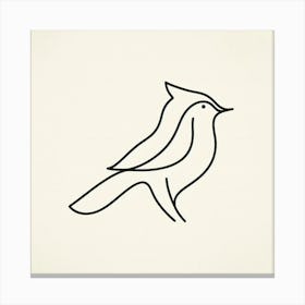 Line Drawing Of A Bird Canvas Print