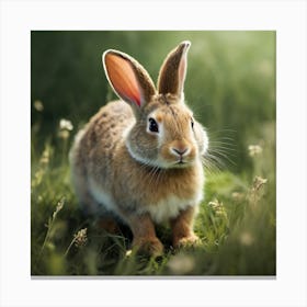 Rabbit In The Grass Canvas Print