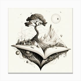 Open Book Canvas Print