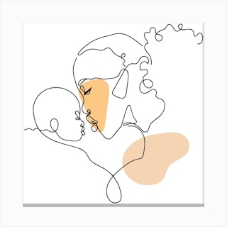Mother's Love Square Canvas Print