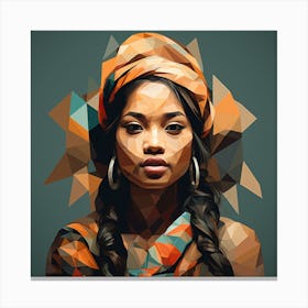 Geometric Nepalese Woman 03 Canvas Print