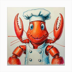 Lobster Chef 9 Canvas Print