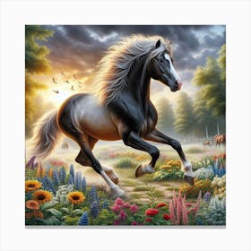 Horse In The Meadow 1 Canvas Print