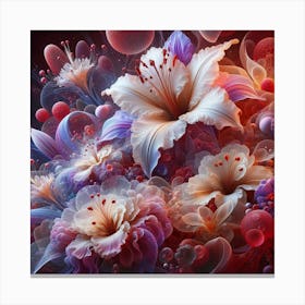 Abstract Flowers 1 Canvas Print