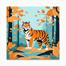 Tiger In The Forest 2 Canvas Print