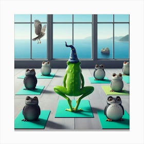 Frog Yoga Canvas Print