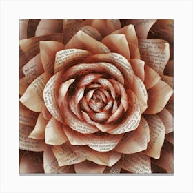 Book Flower Canvas Print