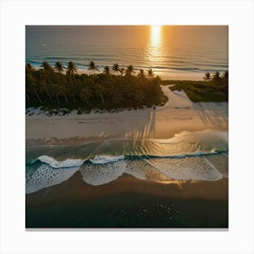 Sunset At The Beach 1 Canvas Print