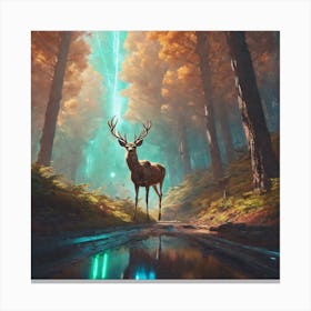 Deer In The Forest 98 Canvas Print