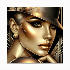 Deco Girl Canvas Print