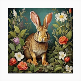 Rabbit In The Garden Canvas Print