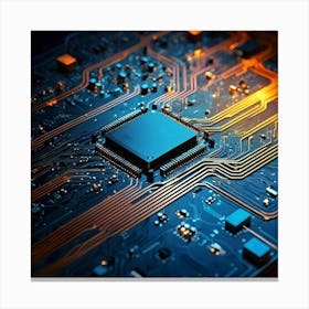 Close Up Of A Circuit Board 5 Canvas Print