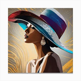 Woman In A Hat 34 Canvas Print