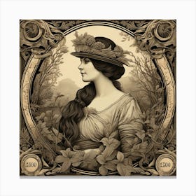 Lady In A Hat Canvas Print