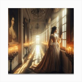 Woman By The Window 5 Canvas Print