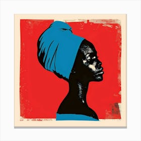 African Woman In A Turban 25 Canvas Print