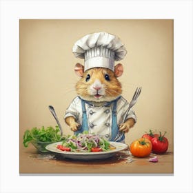 Chef Rat Canvas Print