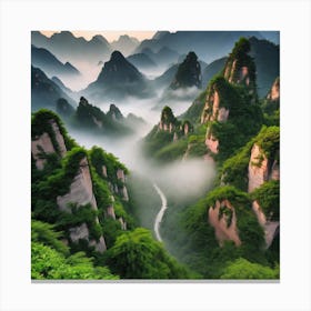 Huangshan Mountains Canvas Print