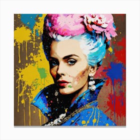 Lady In Blue 3 Canvas Print