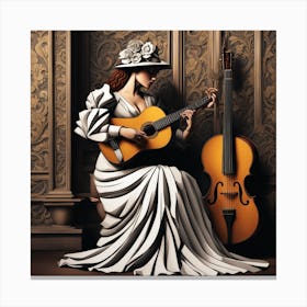 Woman With A Guitar Canvas Print