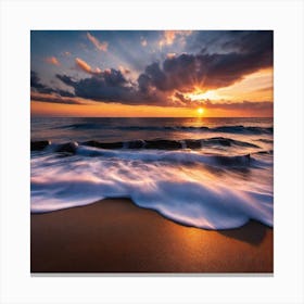 Sunset On The Beach 91 Canvas Print