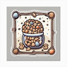 Jar Of Nuts Canvas Print