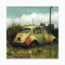 Old Car Beetle Canvas Print