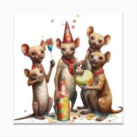 Rat Party Canvas Print