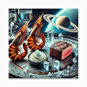 A Luxurious Futuristic Dish Called Galactic Surf Canvas Print