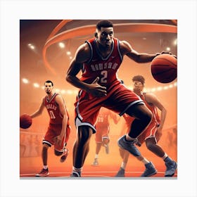 Basketball Players Canvas Print