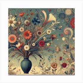 Flowers In A Vase 2 Canvas Print