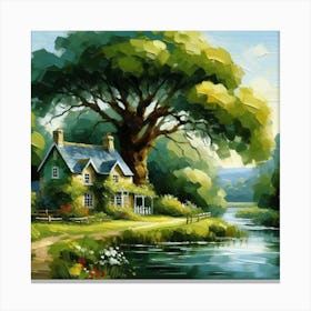 House By The River 1 Canvas Print