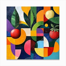 Abstract Fruit Painting Art Canvas Print