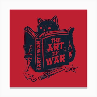 The Art Of War Square Canvas Print
